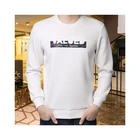 Black White OEM Custom Fashion Casual Loose Cotton Long Sleeved Black White Solid Color T-shirts