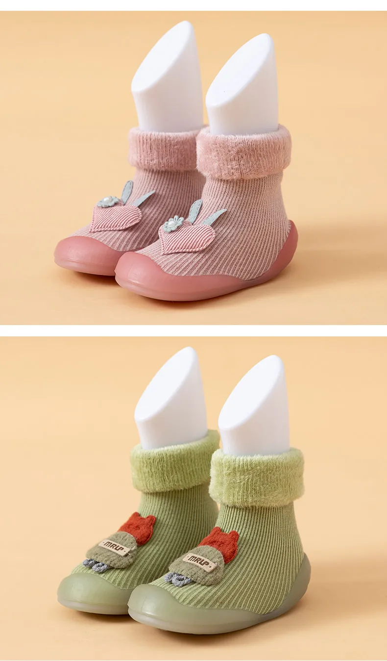 Children Floor Socks Cute Cartoon Non-slip Rubber Sole Casual Baby Toddler Shoes supplier
