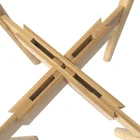 Natural Bamboo Djustable Plant Stand Mid Wood Modern Flower Potted Holder Rack For Indoor Outdoor