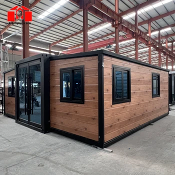 30 Ft Expandable Flat Pack Prefab Steel Shipping Container Home 20 Ft Villa Application with Solar Energy