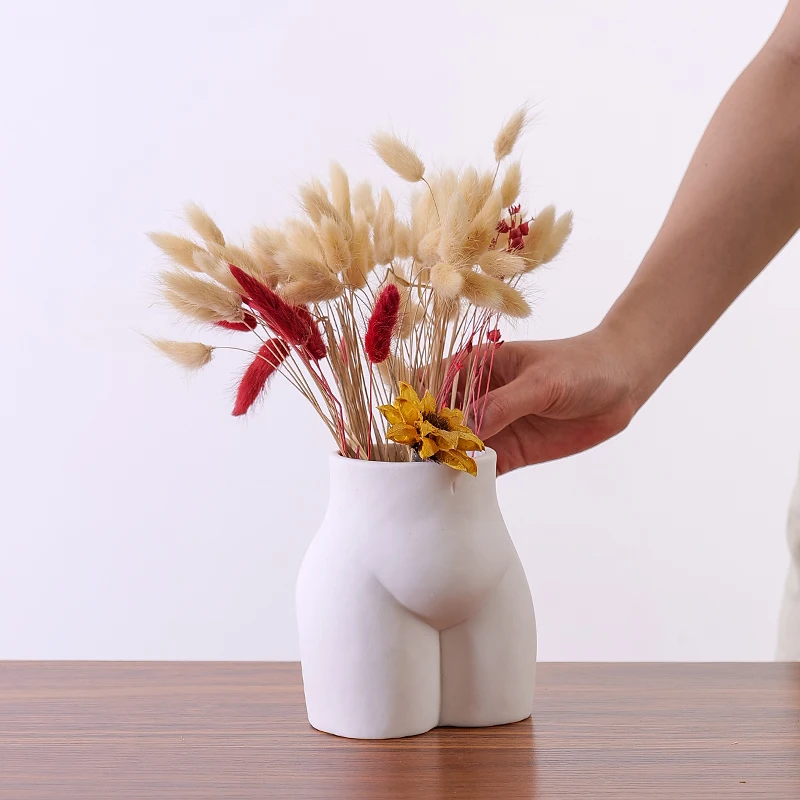 Ceramic Human Body Shape Vase Nude Naked Girl Butt Ceramic Flower Vase