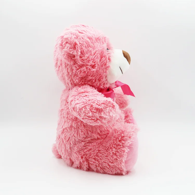 Custom  Women Pink Bear Toys Teddy Bear plush toy Stuffed Plush Cute With sweater Teddy Bear For Birthday Gift
