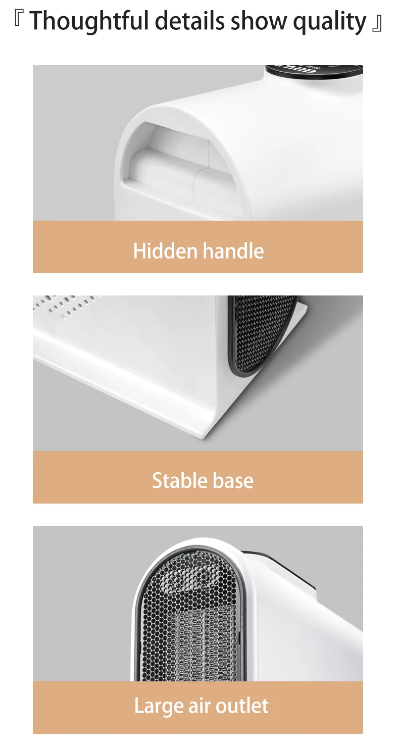 Small Desktop Multifunctional Heater, 2000W, PTC - detail 26