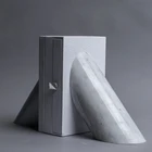 Bookends Modern Simple Marble Bookends Customized OEM Bookends Marble Book Stand Library Hotel Home Shop Decor Sets