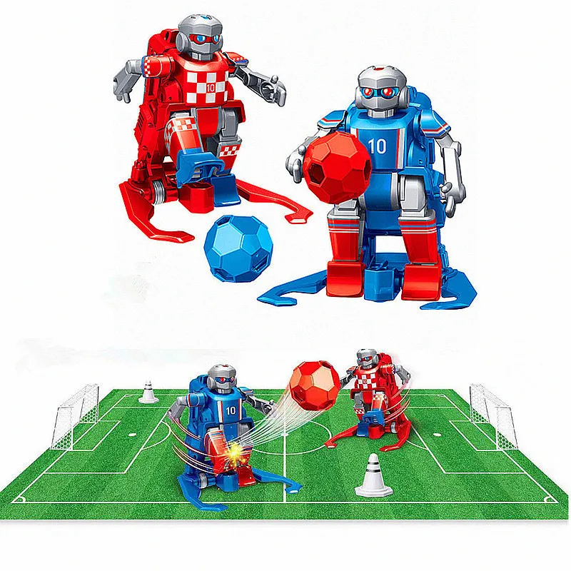 2-Player Arena Battle Rc Football Robot Electric Desk Soccer Match Board Game Remote Control Soccer Kick Robot Toy