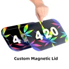 Rolling Custom Weed Tobacco Rolling Tray Set Wholesale Small Metal Blank Smoking Tray With Magnetic Lid