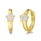Opal Opal Gemnel Dainty Jewellery Gold Plated Opal Cartilage Huggie Earrings For Women