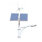 Pole Solar Street Light Hepu Galvanized Pole Solar Wind Turbine Hybrid Outdoor LED Garden Road Home Street Light