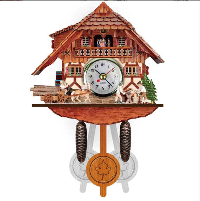 Online Hot Selling Hot Products Living Rothermos Cuckoo Wall Clock Cuckoo Time Alarm Watch Water Bottle Electric Living Room