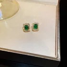 Diamond Earrings Fashion Green Red Crystal Diamond Stud Earrings Price
