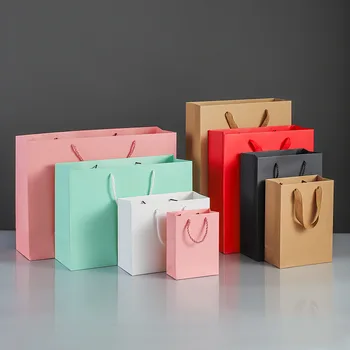 New Fashion Customizable Printed Logo Paper Bags Custom Color & Size Paper Bags for Gift