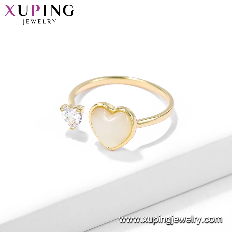 YMR-213 Xuping 2020 new design fashion girls jewelry heart style stone opening ring
