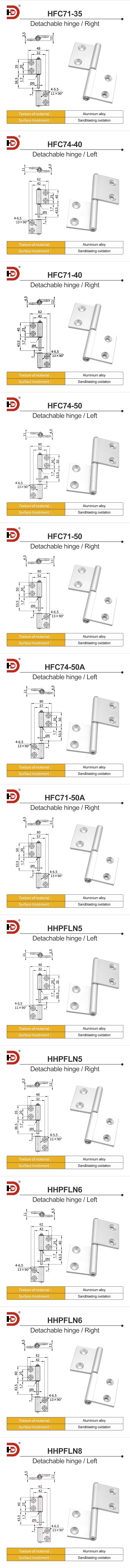 HHPFLN/HHPFRN Silent Plug-in Hinge HFC71/HFC74 Detachable Aluminum Alloy Cabinet Door Hinge manufacture