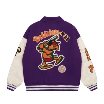 Summer Pilot Letterman Jacket Track Coat Custom Camouflage / Camo Sleeve Crop Varsity Baseball Jacket Men