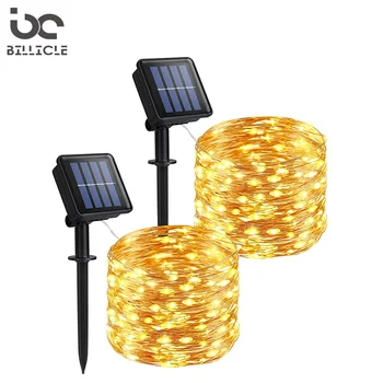 8 Lighting Modes LED Solar Waterproof Outdoor Copper Wire String Lights Solar Led String Light for Christmas Holiday Decoration