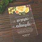 Wedding Customized Personalize Cut Name Invitations Design Clear Acrylic Wedding Card
