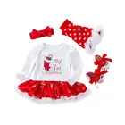 Baby Clothes The Most Popular Custom Logo Baby Pajamas Boutique Girls Christmas Outfit Children Clothes Set