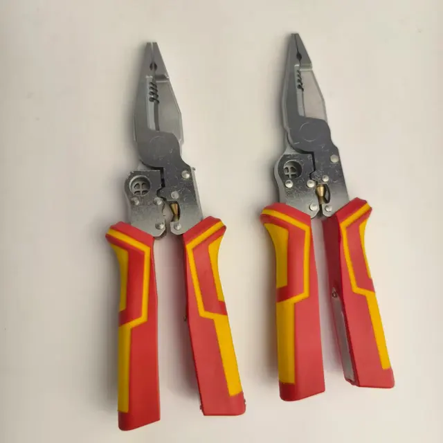 9-in-1 Thickened Wire Stripping Pliers with Voltage Tester for Screwing Cutting Wire