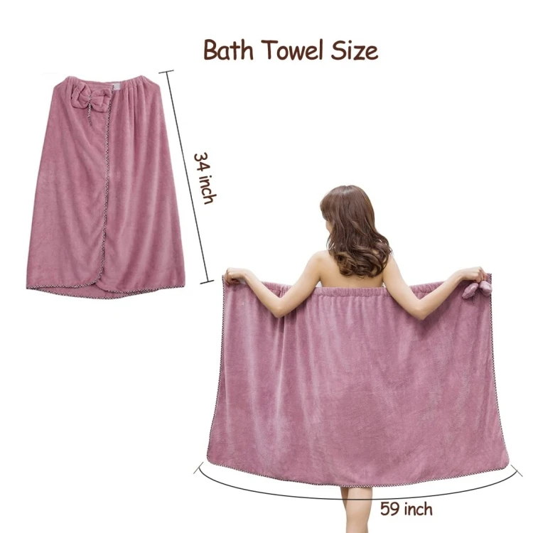 Cotton towel wrap robe custom logo bath towel wrap quick dry body wrap around towel for women