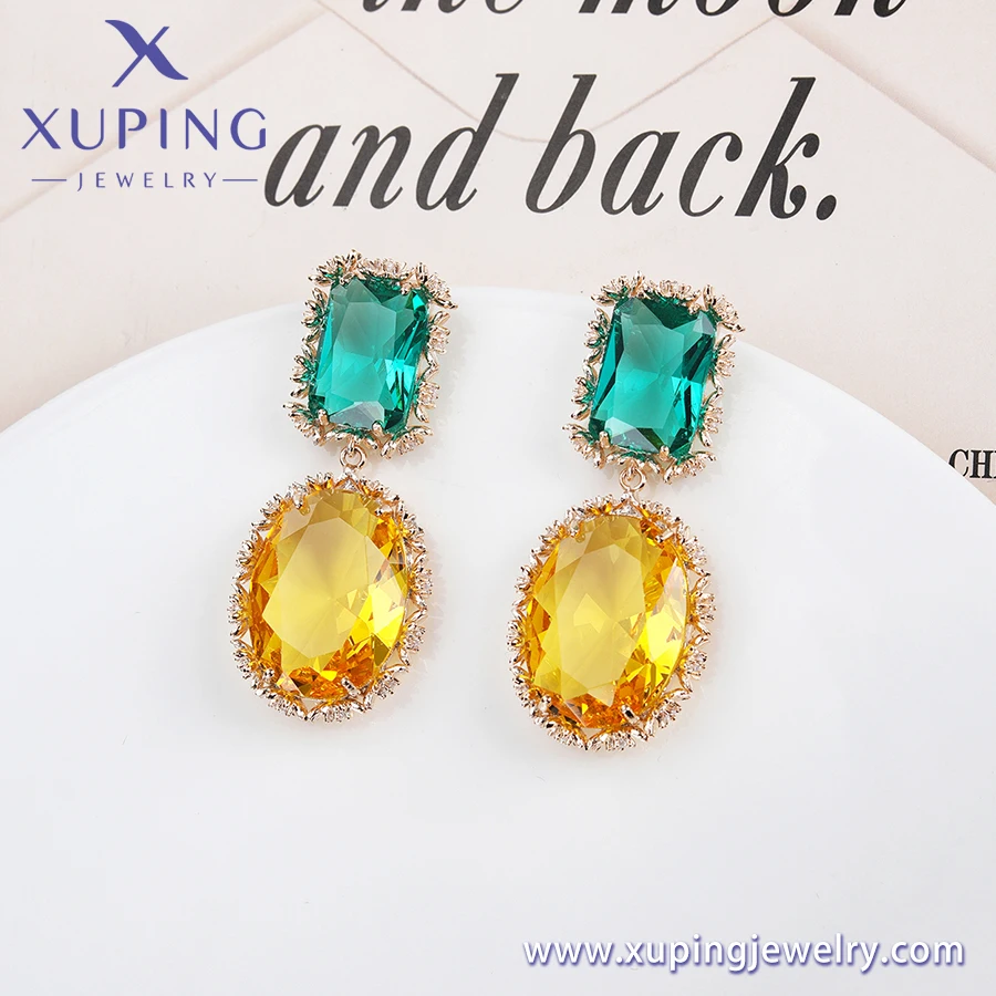 YSearring-930 xuping Classic Court Princess Fashion Jewelry mexican style women show rooms rainbow color stone Stud earring