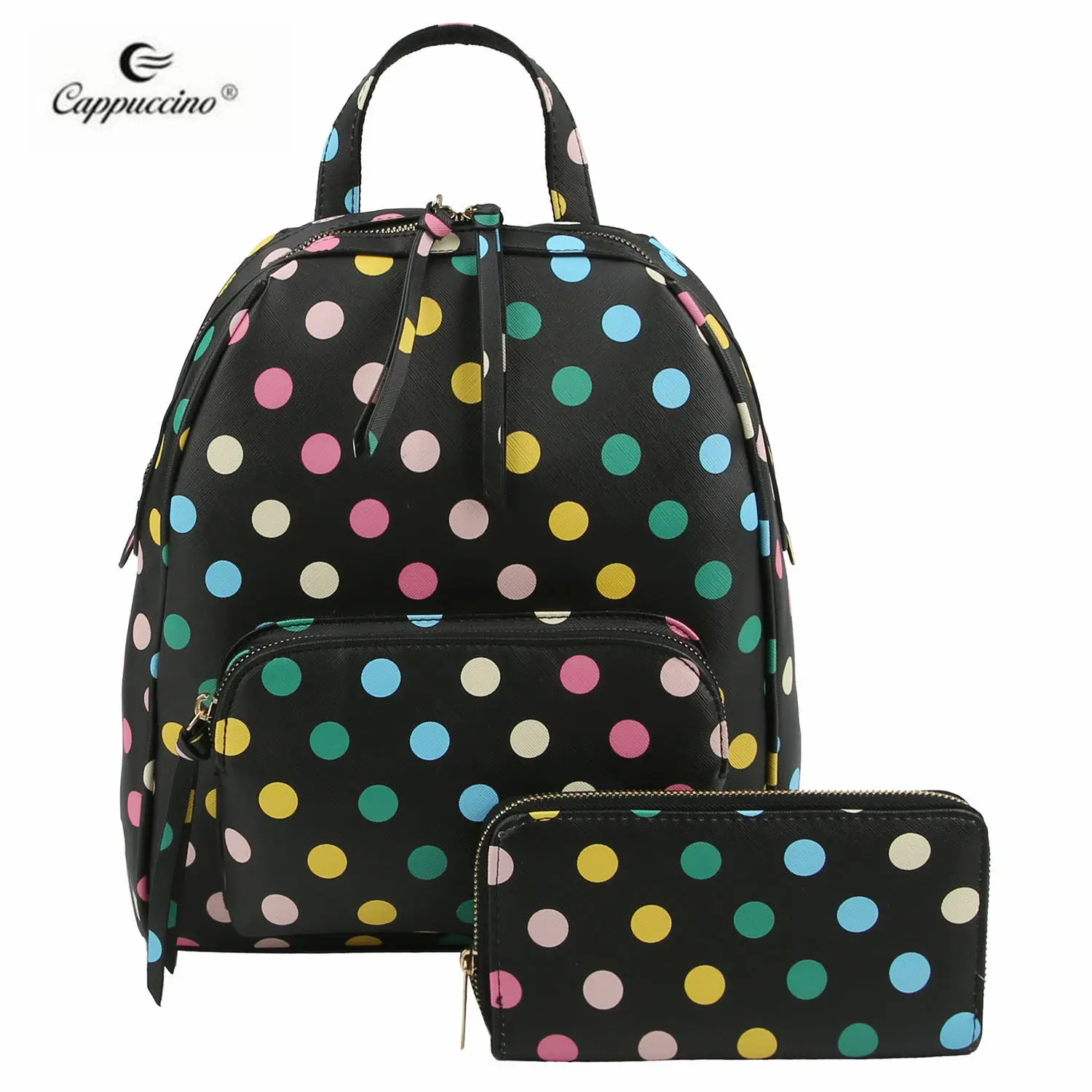 Custom logo Multi Polka Dot Women Laptop Bags Backpack Custom Waterproof Student Travel School Bag Backpack For Teenage