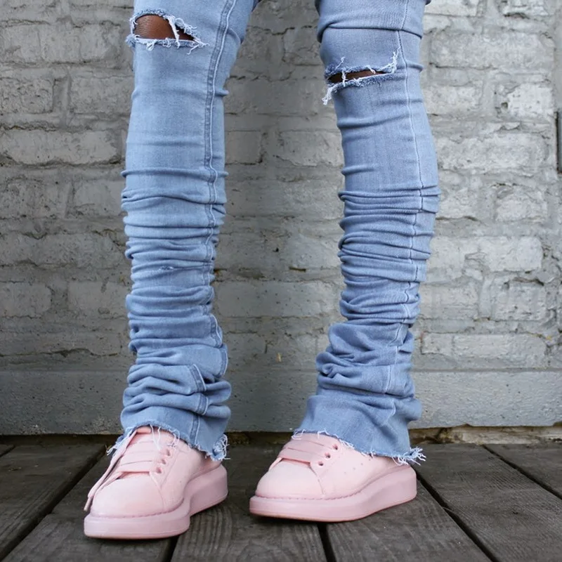 super skinny stacked jeans