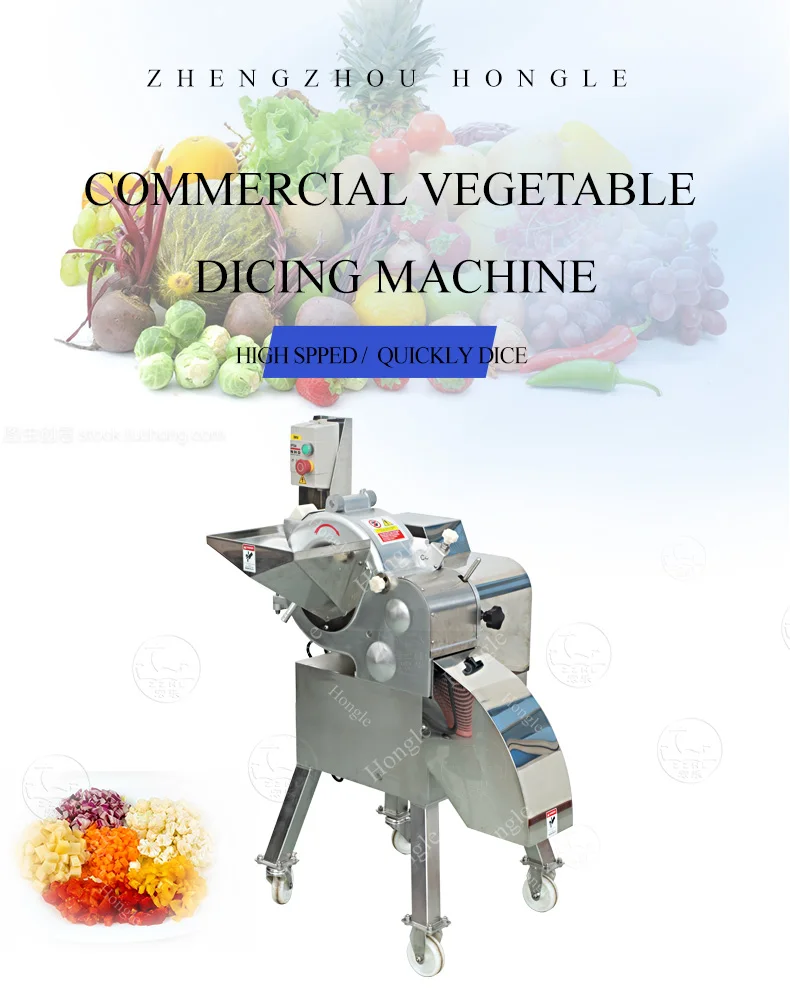Commercial Industrial Electric Vegetable Cutter Dicing Machine for Potato Fruit & Green Onion Motor As Core Component supplier