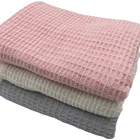 Cotton Waffle Blanket Modern Gender Neutral Colors 100% Soft Cotton Waffle Baby Blanket