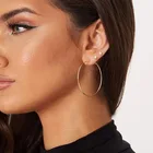 Hoop Earrings Fashion Big Hoop Earrings Stainless Steel Earrings For Women Girls Sensitive Ears