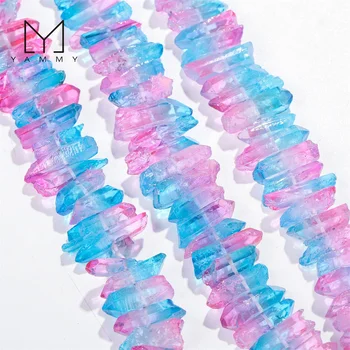 Summer Quartz Stick Beads Crafts Pendant Jewelry Strand,Top Drilled Spike Crystal Points Briolette Charms Making Earrings