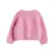 solid 100% cotton newborn baby girls' round Neck pink Cardigan Knit kids clothing sweater coat