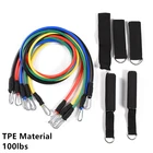 Band TPE Drop Shipping 11 Pcs Latex Resistance Band Set Portable Exercise Resistance Band Set Kit In Stock
