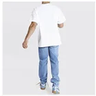 Oversized Hot Sale Print Round Neck Short Sleeve Men`s Tee Original Colour Block Casual Tee