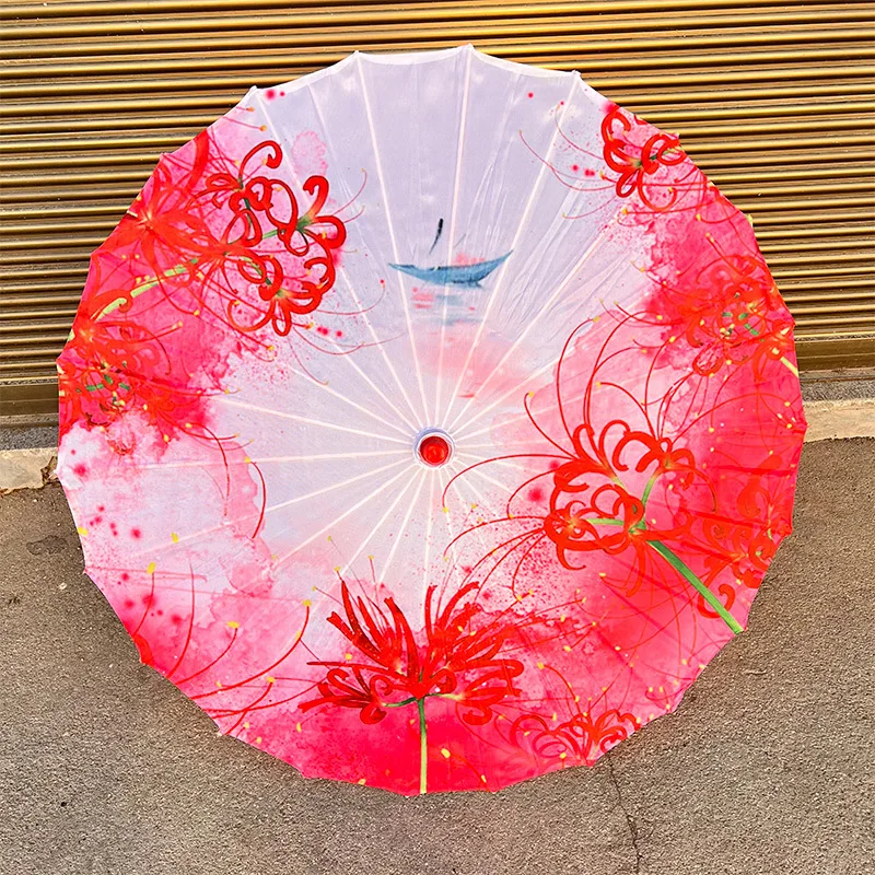 DD1512  Oiled Paper Umbrella Decorations Women Rainproof Silk Handmade Chinese Classical Dance Parasol