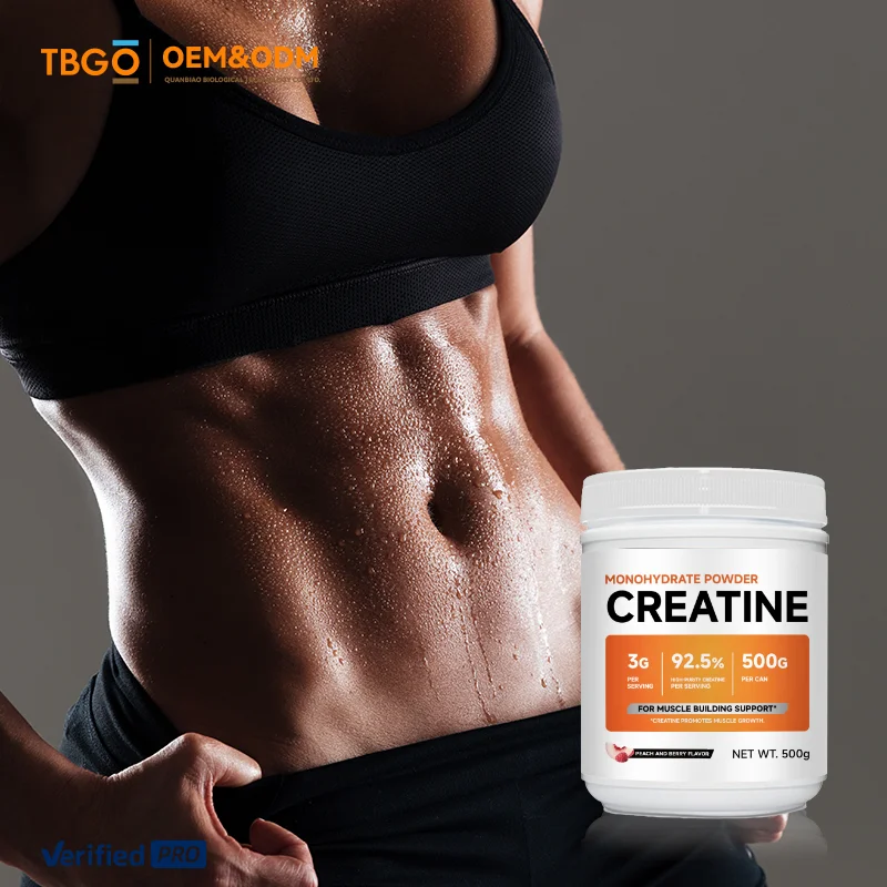odm creatine monohydrate powder creatine 500g men power creatine monohydrate powder for men peach and berry flavor-8