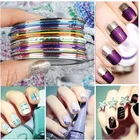 Sticker Nail Holographic 30 Mixes Colors DIY Decoration Sticker Rolls Striping Nail Art Tape For Nail Line Tip
