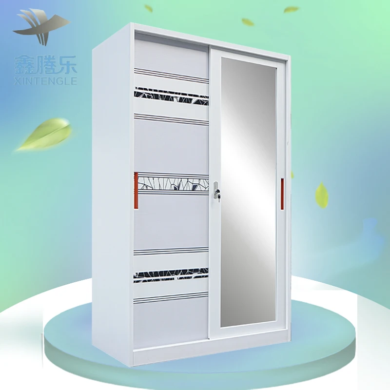 Wholesale High Quality Steel Kids Wardrobe with 2 Sliding Doors Bedroom Furniture for Sale Retailer