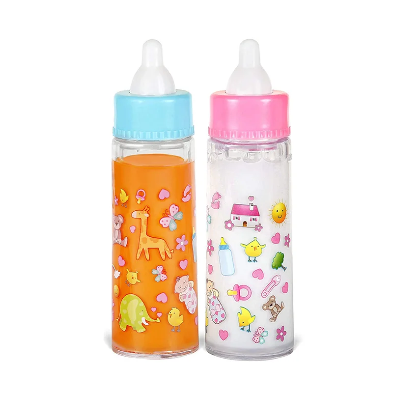 Magic Disappearing Milk and Juice Bottles for Newborn Baby Dolls Accessory 