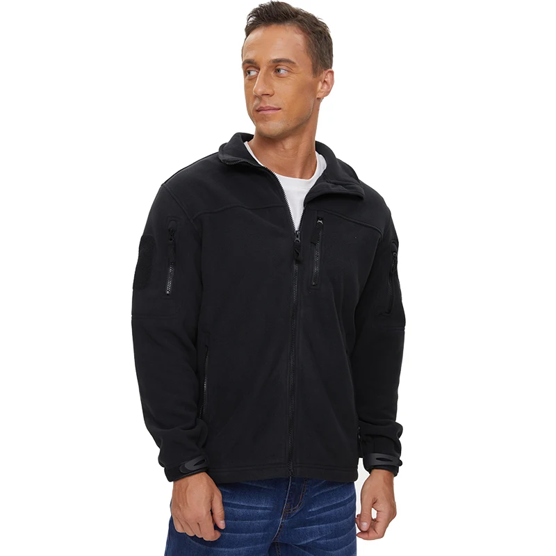 Best-Selling Men's Thermal Windproof Fleece Jackets Hunting Lightweight Outerwear Full Zip Warmth Hiking Work Travel Jacket Coat