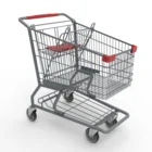Shopping Trolley Hand Push Full American Handle Shopping Trolley Grocery Carts Big
