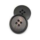 Eco Friend Resin Button Manufacturers Wholesale Factory Sale 4 Holes Black Eco Friend Resin Jacket Buttons