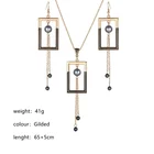 Earrings Party 2021 Gold Wedding Geometry Pearl Hawaiian Earrings Necklace Jewelry Sets For Party