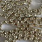 Vintage Coro Silvertone Clear Decorative Rhinestone Link Chain 14 3/4" | EBay
