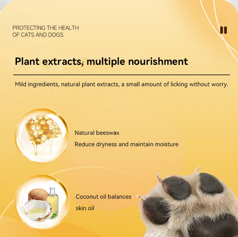 New Pet Paw Balm Dog and Cat Foot Moisturizing Balm Meat Pad Anti-cracking Foot Care Oil Pet Products factory