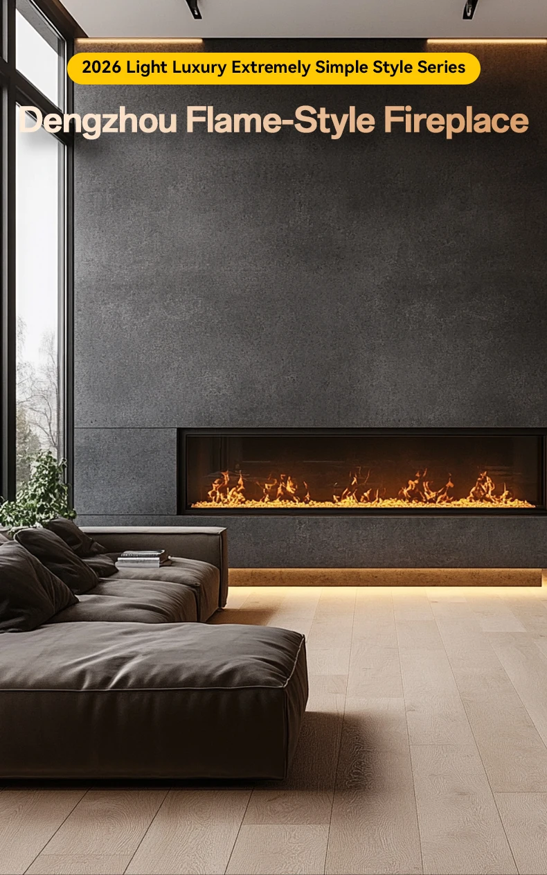 Electric Fireplace, Stainless Steel - detail 20