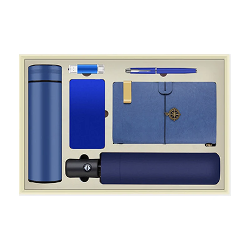 2023 Best Sell Corporate Custom Logo Printing Steel eco-friendly Water Bottle USB Pen Umbrella Luxury Business Gift Sets