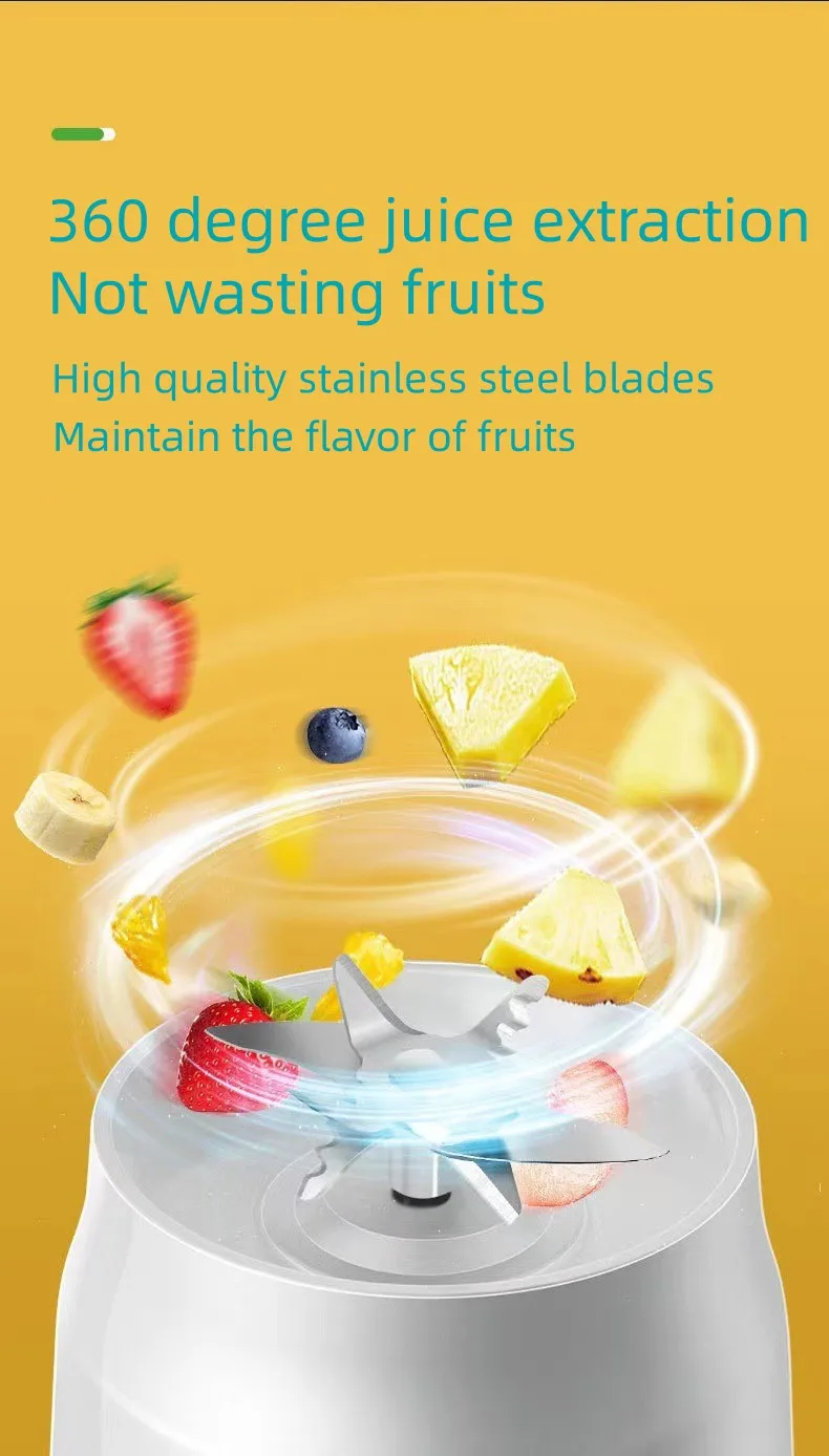 2024 Hot selling Electric Multifunctional 10 Blades High speed Healthy Fruit Keep fit Diet Gym Keep Fresh  Mini Juicy Blender