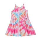 Years 1-6 Years Girls Tie Dye Dresses Summer Sleeveless Rainbow Dress MA645