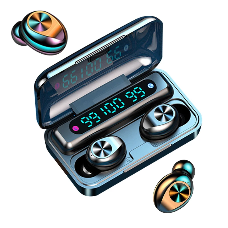 Audifonos True Bluetooth Tws Earbuds F9 Auricular Waterproof Headphone F9-10  Handsfree Headset Wireless Earphone With Power Bank - Buy F9-10 Handsfree  Wireless Earphone,Original Boat Mini Headphones Active Fone De Ouvido  Auriculares Ear