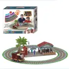 Train Toys Children's Multifunctional Puzzle Paper 3D Splicing Assembly Small Scene Track Lamp Smooth Train DIY Toys